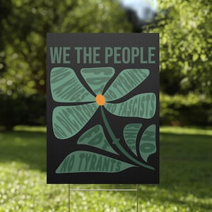 No Kings Political Yard Sign, Anti-Trump Protest Lawn Sign, Pro Democracy Outdoor Decor, Anti Fascism Garden Sign,Democrat Protest Yard Sign