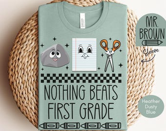 Personalized First Grade Teacher Team Shirt, Custom Grade Level Teacher Shirt, Back to School 1st Grade T-Shirt, Team Teacher Squad Top
