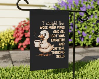 Funny Woke Political Yard Sign, Anti-Trump Lawn Sign, Protect Democracy Outdoor Decor, Anti Fascism Colorful Garden Flag, Democrat Protest