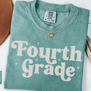 Fourth Grade Teacher Team Back to School Comfort Colors Shirt, First Day of School 4th Grade Teacher Crew T-shirt, New Elementary Teacher