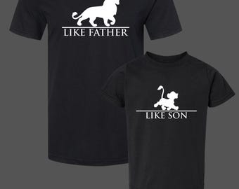 The Lion King Like Father Shirt, Disney Matching Shirt, Father and Son Shirts, Father's Day Gift