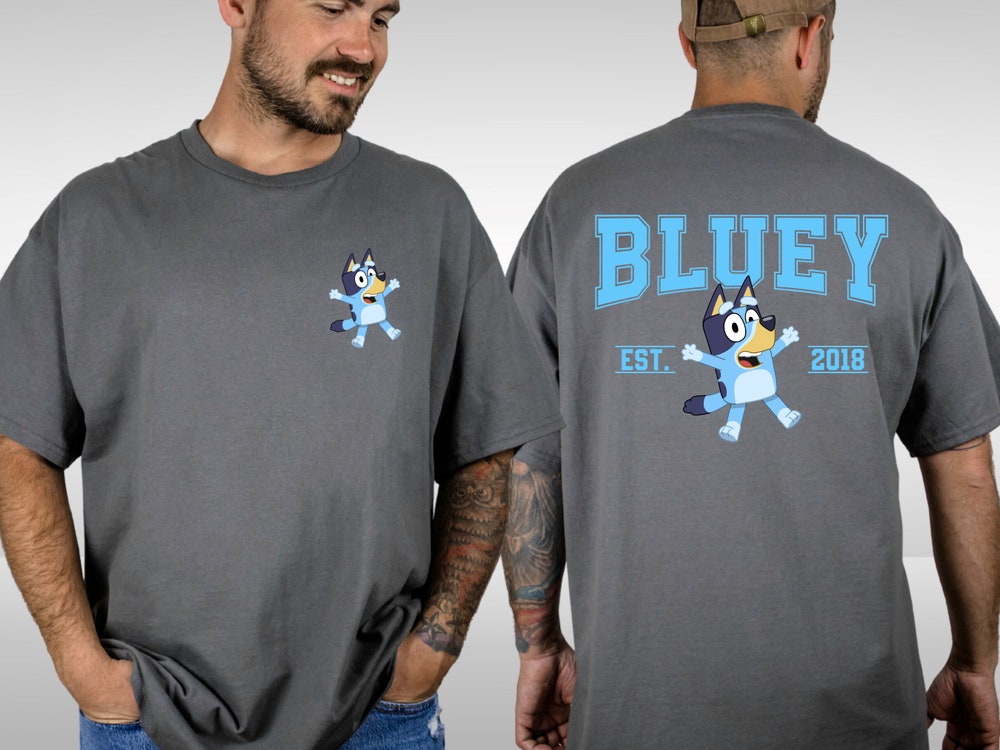 Bluey Inspired Unisex Shirt, Comfort Colors Brand T-Shirt, Bluey T-Shirt, Father'S Day Gift, Cool Bluey Shirt, Mother'S Day Gift Onlytee