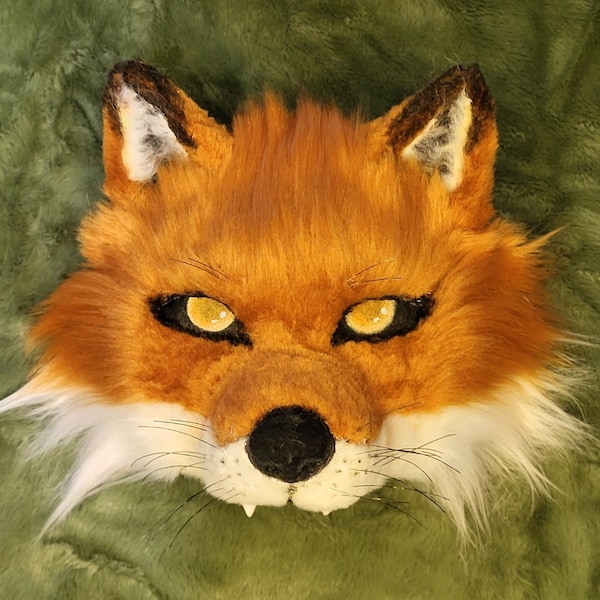 Red Fox Therian/Furry Mask and Tail Set.