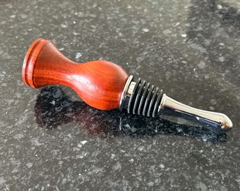 Wine Bottle Stopper - Hand Turned Wood, Gift for Wine Lover, Birthday gift, Housewarming/Host Gift, Holiday Gift, Bridal Shower/Wedding Gift