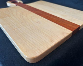 Handcrafted Wood Charcuterie Board – Padauk & Maple
