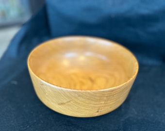 Hand Turned Cherry Wood Bowl: 8.5” x 3.5" Home Decor
