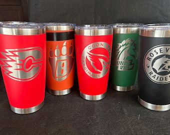 Tumbler, 20 oz., Minnesota High Schools Laser Engraved. Personalization available
