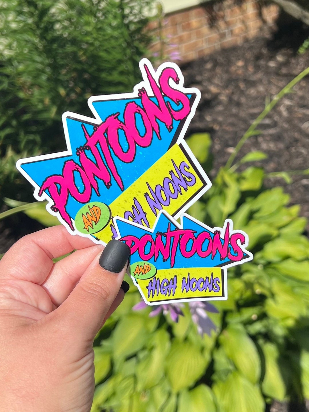 Pontoons and High Noons Sticker Decal River Lake Beach Life Stickers ...