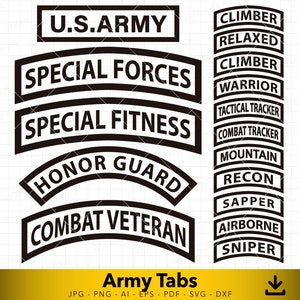 Leger tabbladen svg, Verenigde Staten svg, Amerikaanse leger svg, leger patch svg, leger svg, militaire svg, vectorbestand voor snijden en graveren.