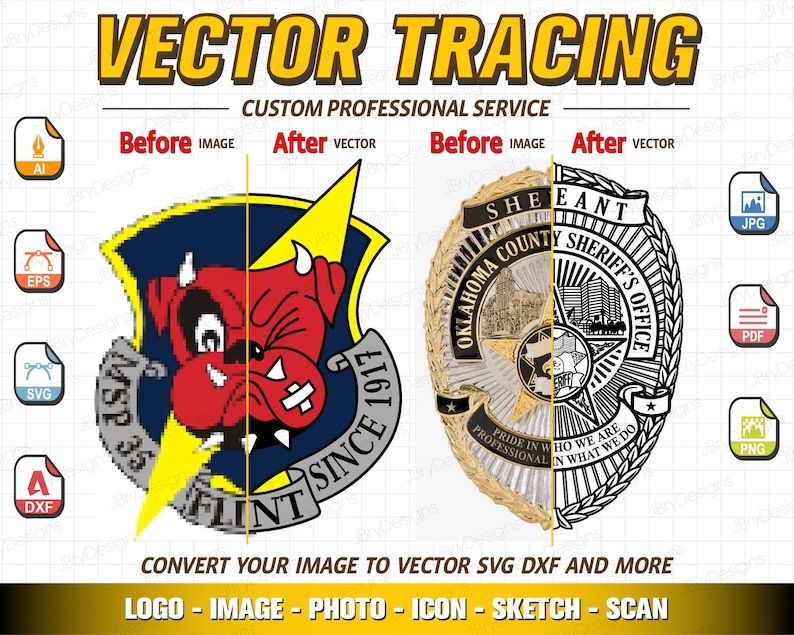 Custom Vectorization Service, Convert Image to Vector, custom svg for cricut, Redraw, Convert to SVG, Vectorize logo, Image to svg and dxf image 1