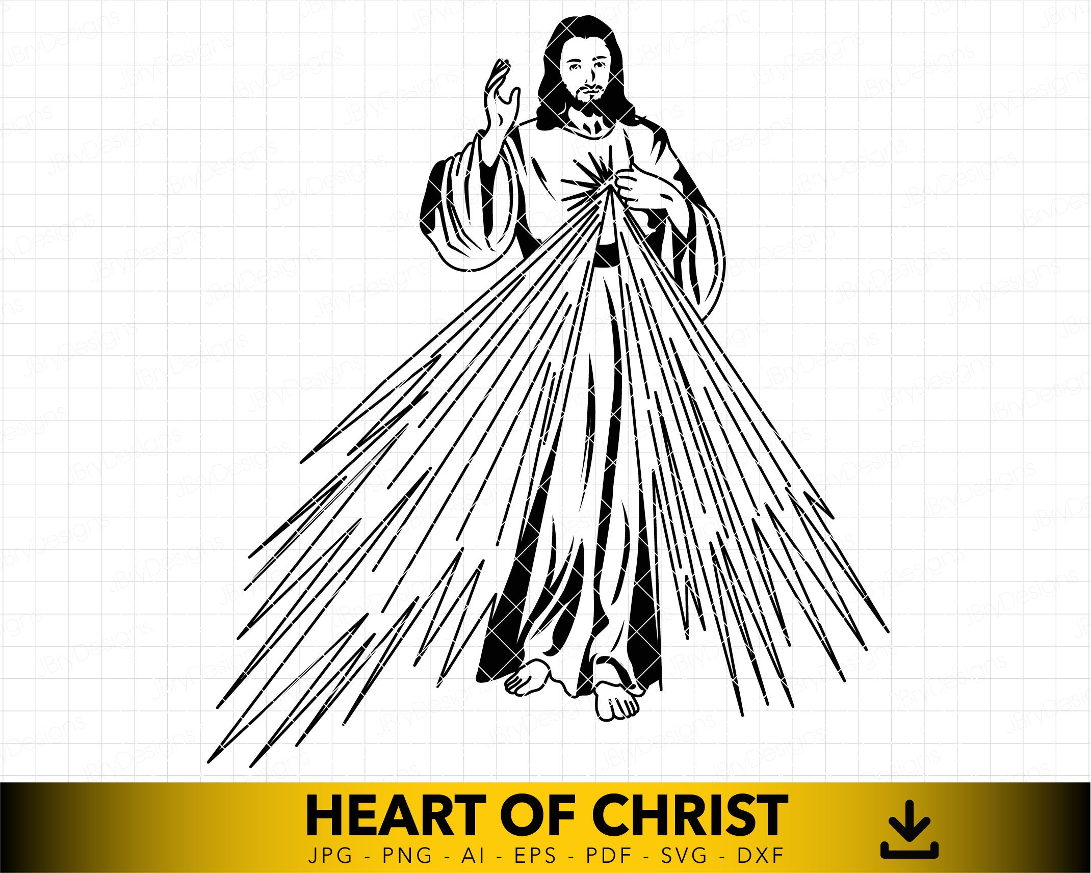 Sacred Heart of Jesus Svg - Etsy, image size:2140x1713