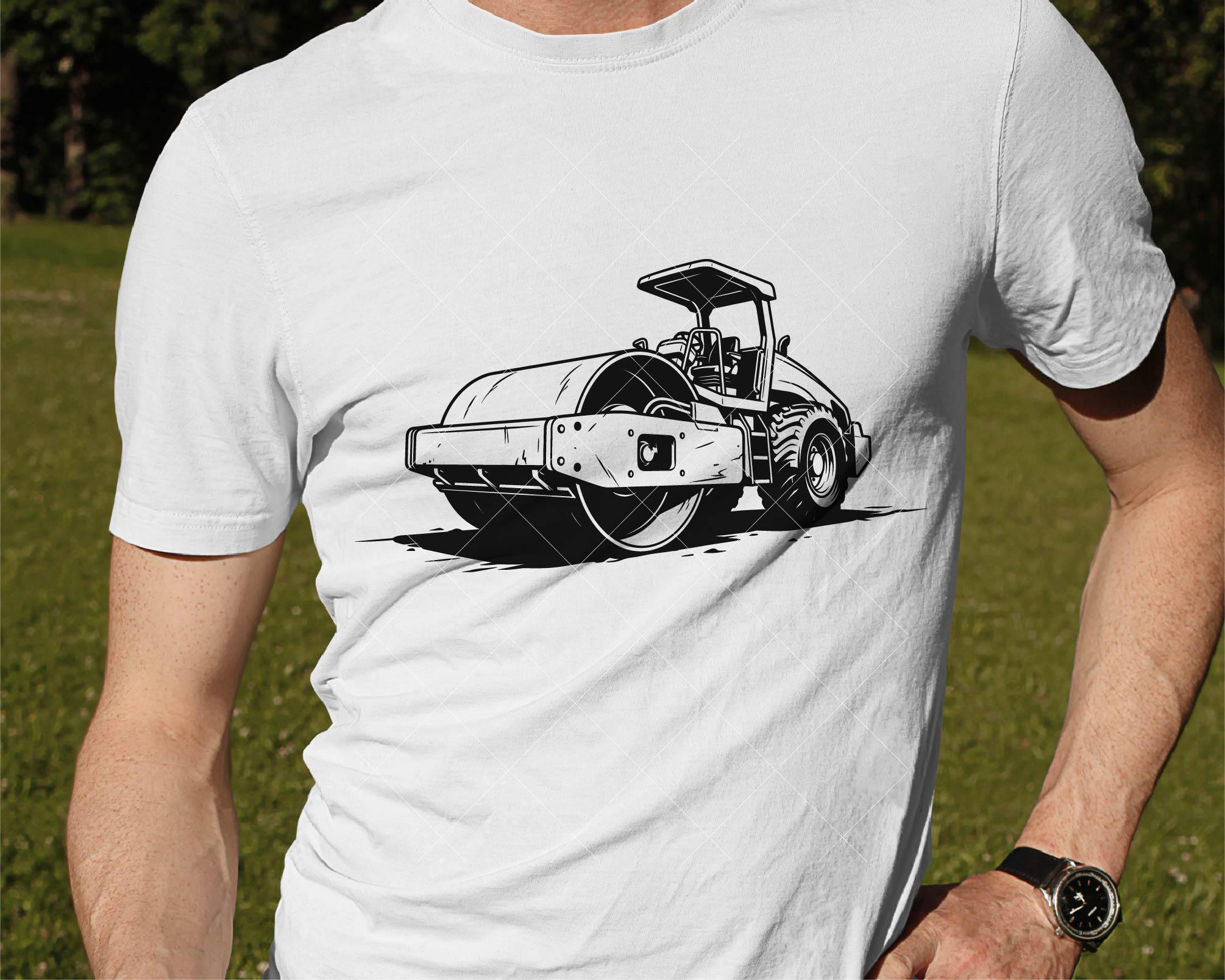 Steamroller Construction SVG, Roadwork Machine in Motion, Heavy ...