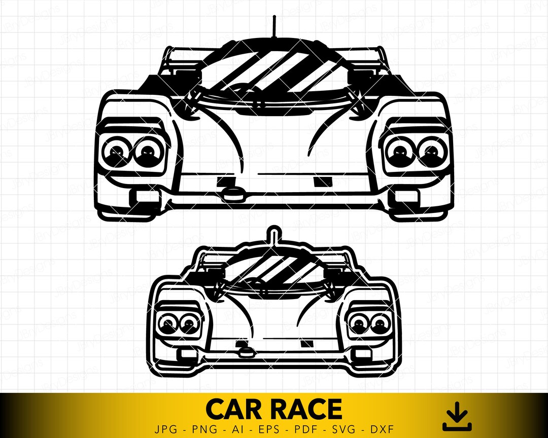 Race Car Svg, Luxury Sports Car Svg, Car Silhouette, Sports Car Dxf ...