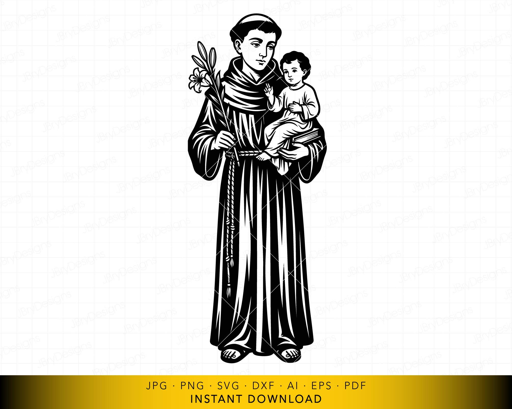 Saint Anthony Svg - Etsy