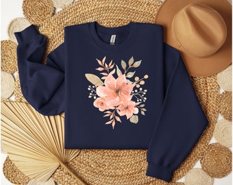 Wildflower sweatshirt, Flower Sweatshirt, Floral Sweatshirt, Ladies Sweatshirt