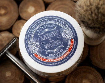 Lather & Wood Tallow Shaving Soap - Barbershop Scent