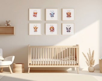 Juego de 6 láminas para habitación infantil