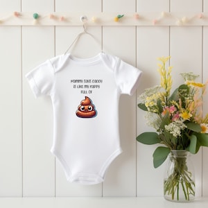 Baby gift ideas Funny poop Custom personalised printed baby vest