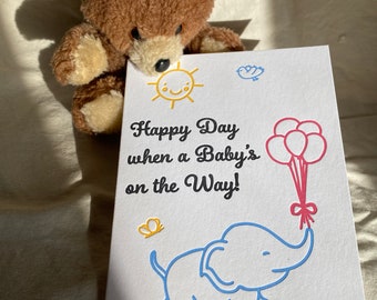 New Baby Letterpress Greeting Card