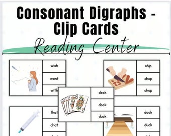 Phonics Rules Phonics Worksheet Kindergarten Digraph Cards First Grade Phonics Task Cards Digraph Flashcards Printable Reading Center