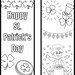 Coloring Pages Coloring Bookmarks St Patricks Day Coloring Pages ...