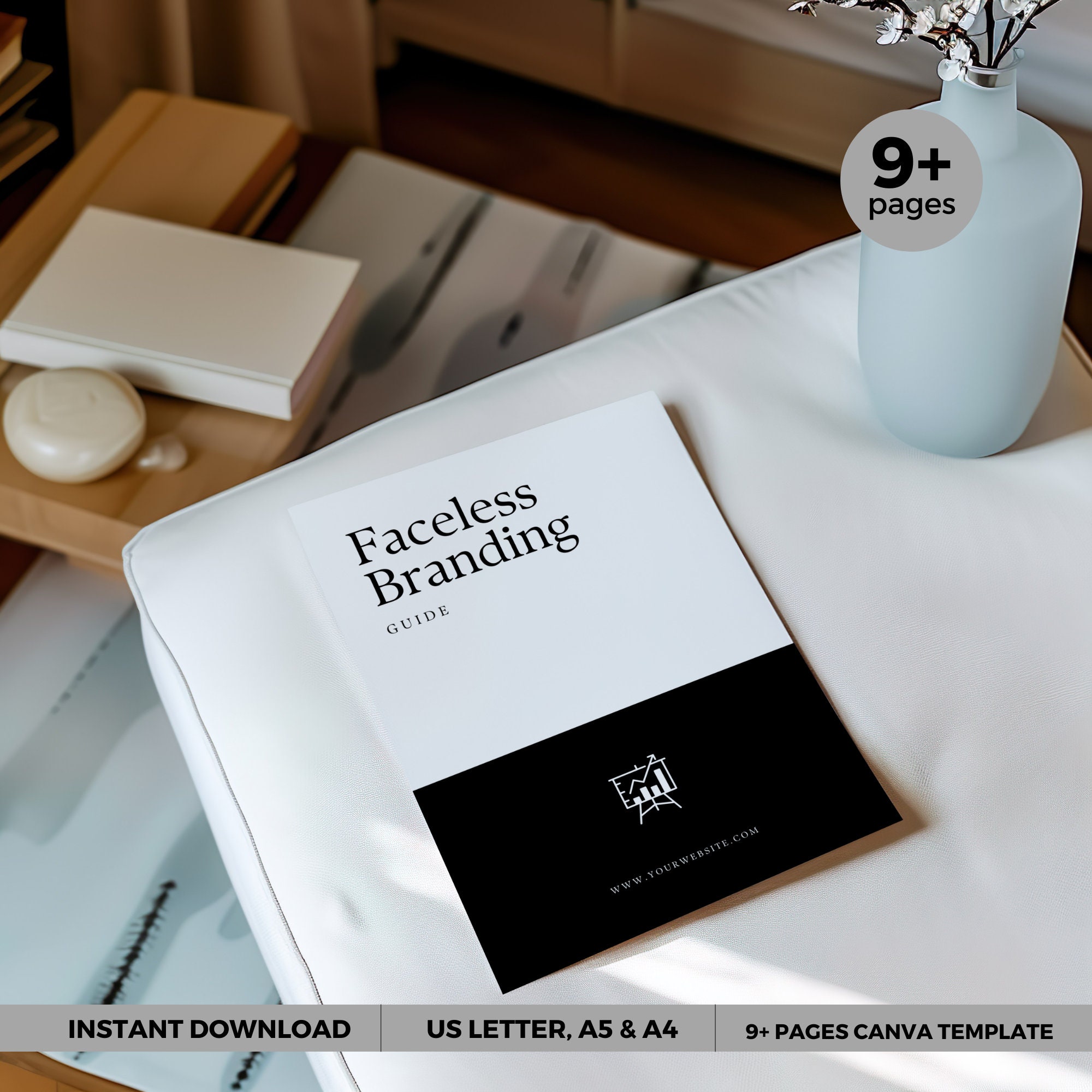 Faceless Branding Guide Template, Brand Style Guide, Small Business ...