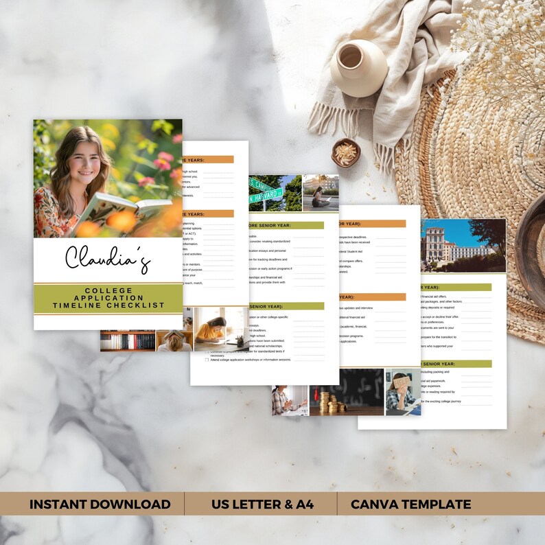 College Application Timeline Checklist Template, Teen Visual ...