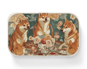 Bento Box Shiba Inu Adorable Lunch Box Gift for Spring Bento Box for Adults Kids Dog Lovers