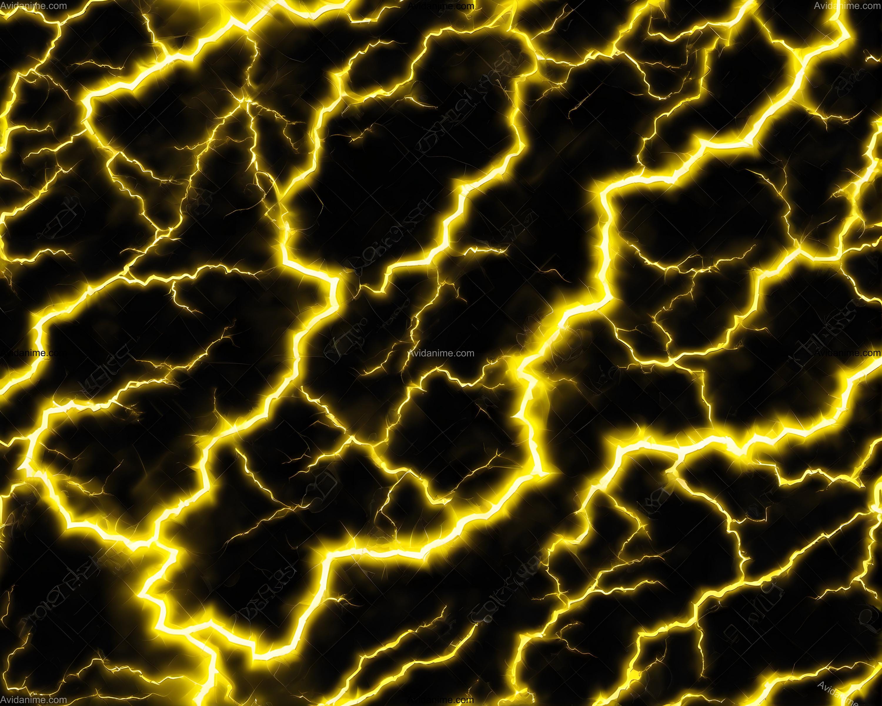 Lightning Abstract - Yellow and Black - Seamless Background Texture ...
