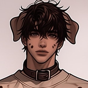 Kemonomimi Dog Boy OC Adoptable | Anthro Puppy Male Character | Furry Anime OC Reference Sheet | Soft Aesthetic Digital Download