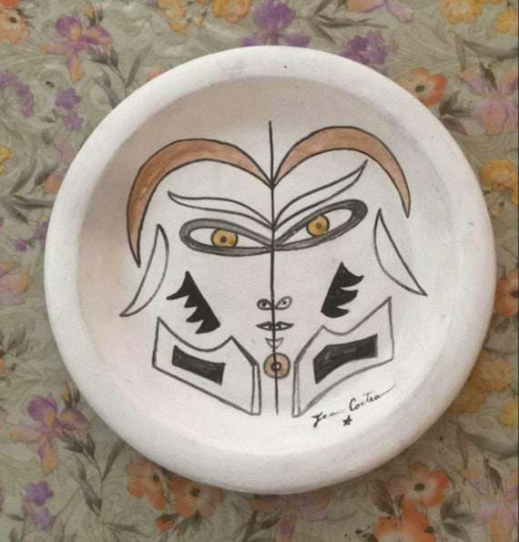 ジャン・コクトー ⁄ No.12279「SEYEI コクトーの図案」直径24cm 飾り皿