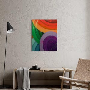 Hiones - Chroma (Efectos UV) – Pintura abstracta original | Lienzo contemporáneo a color | Arte mural moderno de gran formato | Obra de arte única