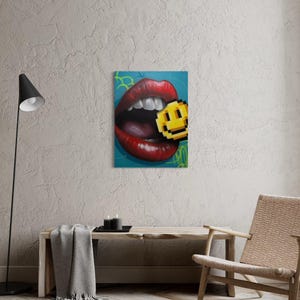 Byte me - Original Graffiti Painting | Contemporary Urban Art | Colorful Canvas | Modern Street Art | One of One