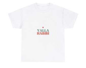 T-shirt unisexe Yalla Habibi en coton