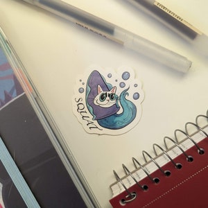 Sticker calmar + chat = accroupi