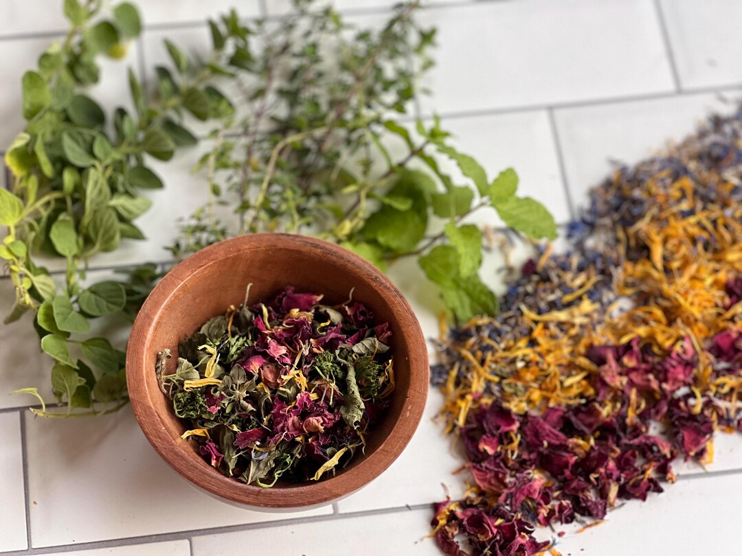 Dried Herbs and Flowers, Food Sprinkles /foraging Treats for Rabbits ...