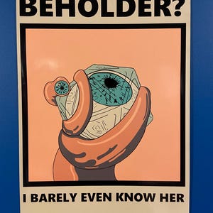 11x17&quot; Vintage wall art high quality beholder dnd poster funny dungeons and dragons gift for dnd player