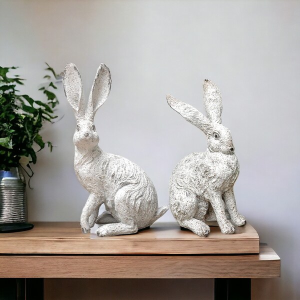 Rabbit Garden Statue - Etsy