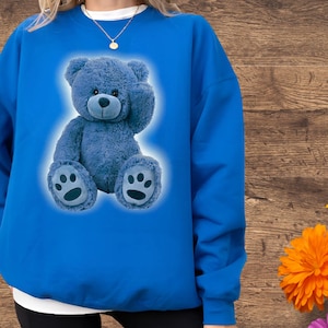 Nallebjörnströja, söt djurtryckströja för vuxna