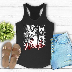 women sleek cat  Tank top, cute tank, fur mama tank top, graphic tank top, birthday gift, kittycat top, gift for friends, cat face tank,