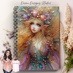 Spiral Notebook - Ruled Line Fairy Notebook, Whimsical Notebook, Journal gifts, Dream Journal, Manifestation Journal,