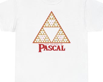 Camiseta unisex de algodón grueso, triángulo de Pascal, clásico, consola, videojuego, matemáticas, leyenda de