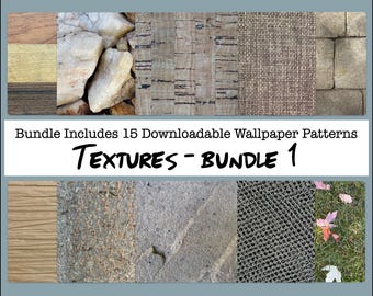 Texturas Papel artesanal, imprimible, fabricación de tarjetas, diarios basura, papel para álbumes de recortes, piedra, madera, tela