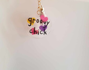 GROOVY CHICK Keyring