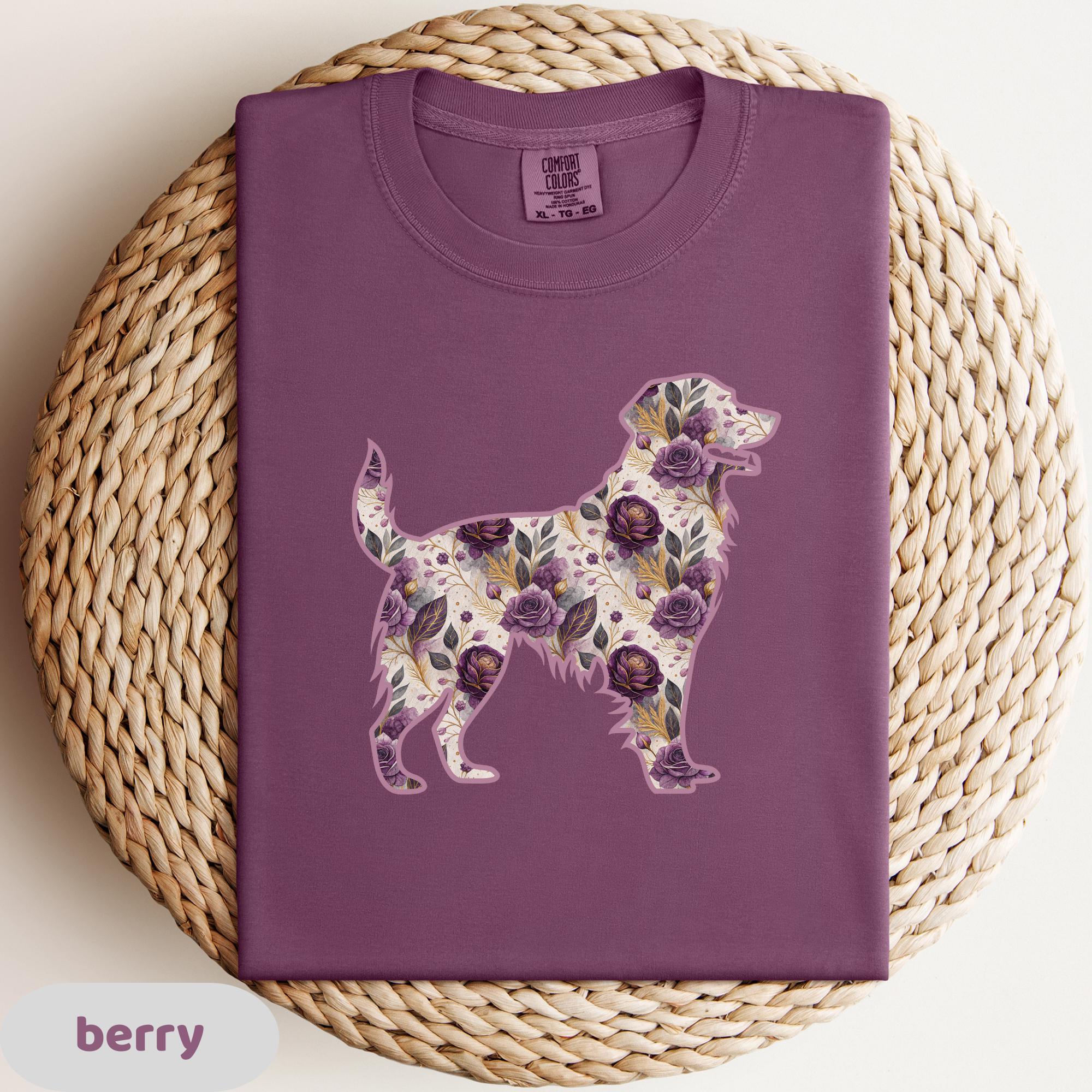 Custom Floral Golden Retriever Sweat Shirt Personalized Retriever ...