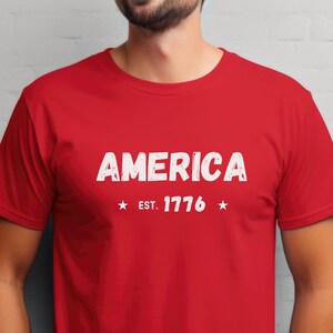 est 1776 shirt, minimal Memorial Day shirt, Simple Fourth of July Tshirt, minimalist America shirt, America distressed shirt, America 1776