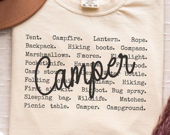 Funny camping shirt, Camper Cloud Art T, Family Group T gift, RV Road Trip Couple Gift, Cozy camper shirt, hiking gift, Outdoor lover shirt