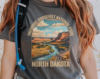Theodore Roosevelt National Park shirt, Roosevelt Park Tshirt, National Parks Tee, North Dakota shirt, Vacation travel gift, Hiker Camper T