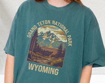 Grand Teton National Park shirt, Grand Teton Park Tshirt, National Parks Tee, Wyoming shirt, Vacation travel gift, Hiking T, Camping gifts