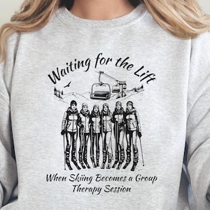 Womens Vintage Ski sweatshirt,  Funny skier Gift, Shirt for Ski Trip, Winter Sports shirt, Christmas Gift For Her, Skier Birthday gift